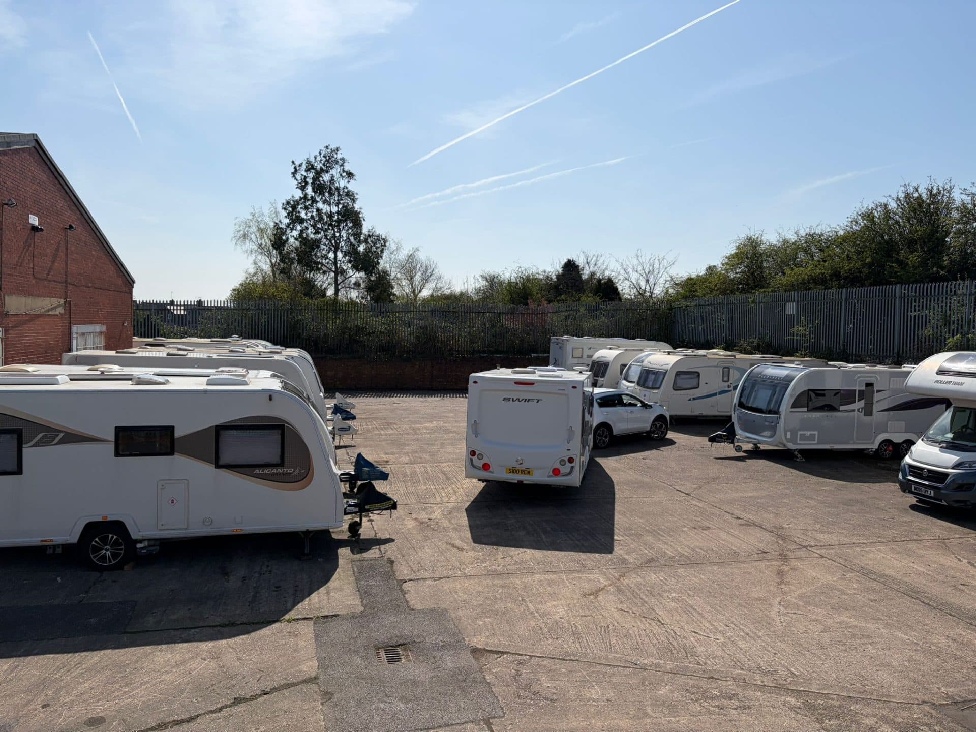 Outdoor concrete storage yard